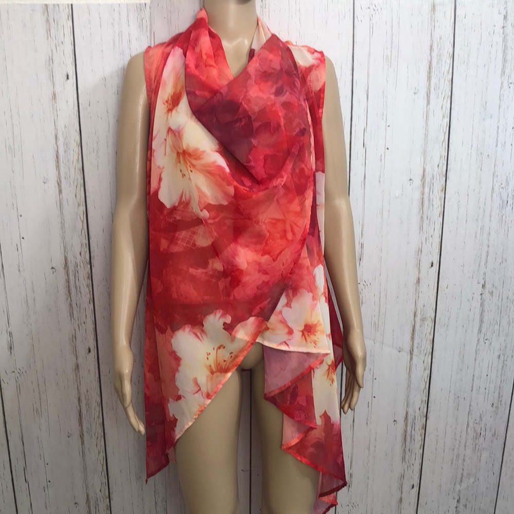 i Jeans by Buffalo Tesha Floral Wrap Scarf Vest